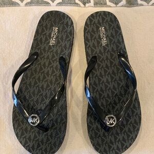 Michael Kors Black flip flops